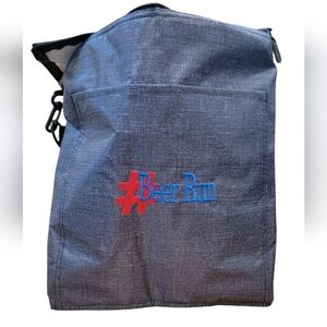 Thirty One Picnic Thermal - Blue Crosshatch - #BeerRun Embroidery